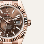 C Sky-Dweller 18K Rose Gold, Chocolate Index Dial, Oysterflex Bracelet, 42 mm
