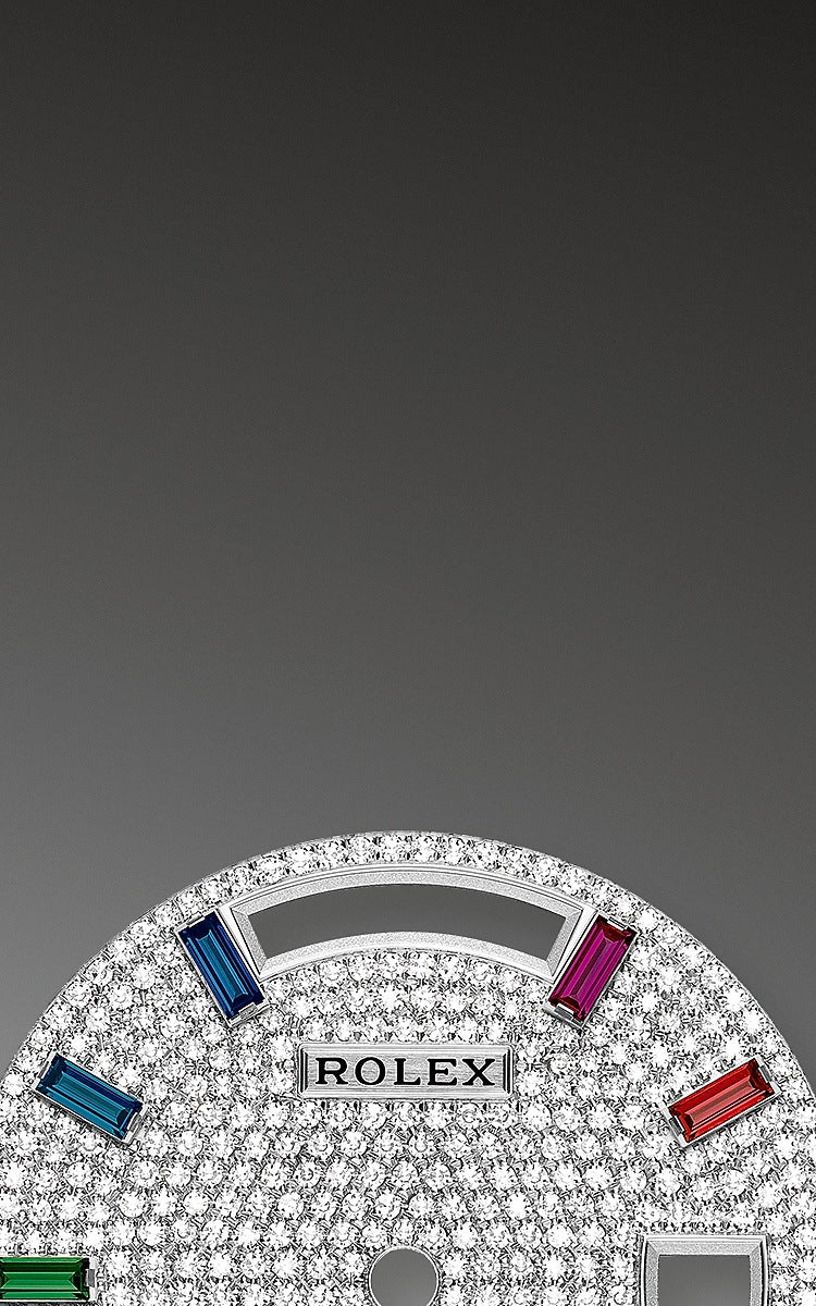 Rolex Day-Date 40 “Rainbow Diamond Pavé Dial” in White Gold
