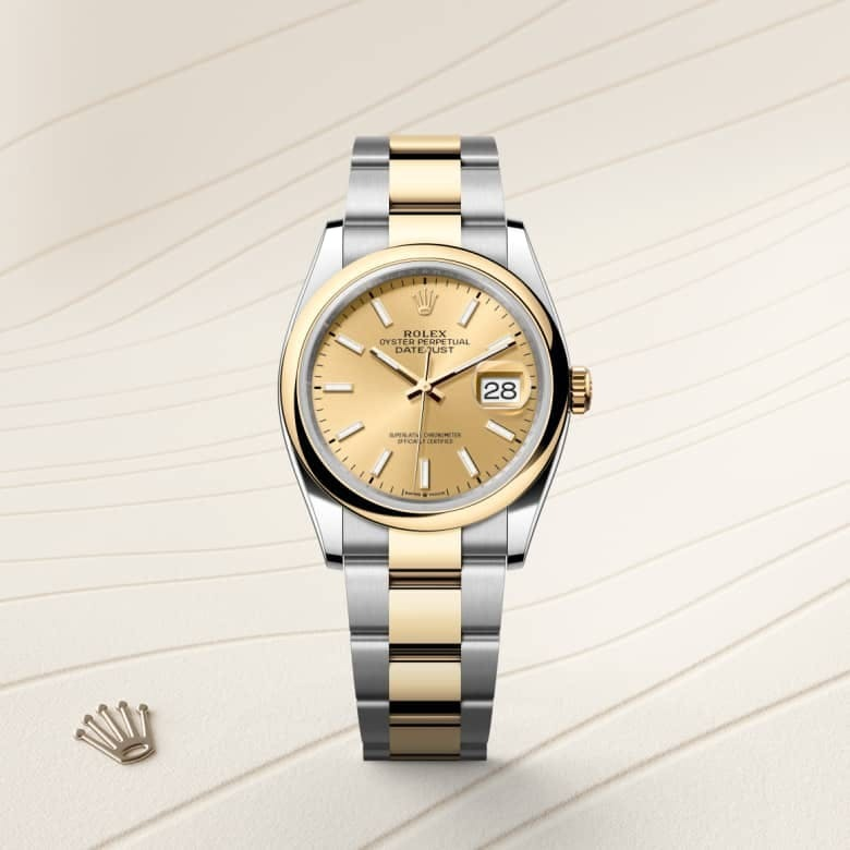 Rolex Datejust 36 Oyster, 36 mm, Oystersteel and yellow gold