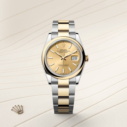 Rolex Datejust 36 Oyster, 36 mm, Oystersteel and yellow gold