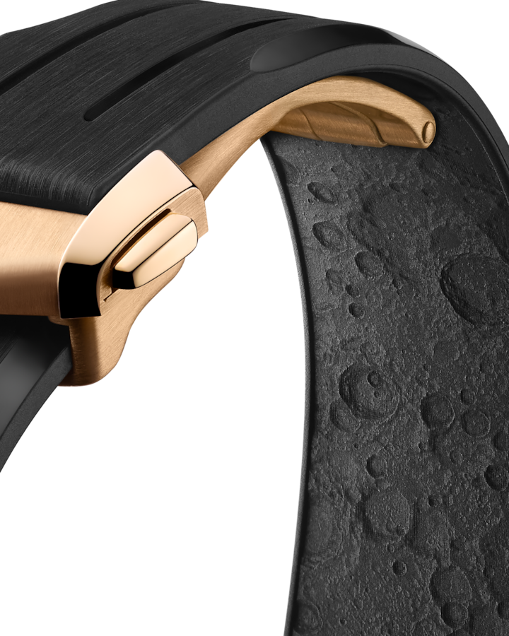 Speedmaster Moonwatch Professional 42 mm, Moonshine™ gold on rubber strap