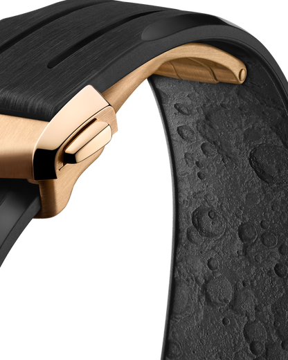 Speedmaster Moonwatch Professional 42 mm, Moonshine™ gold on rubber strap