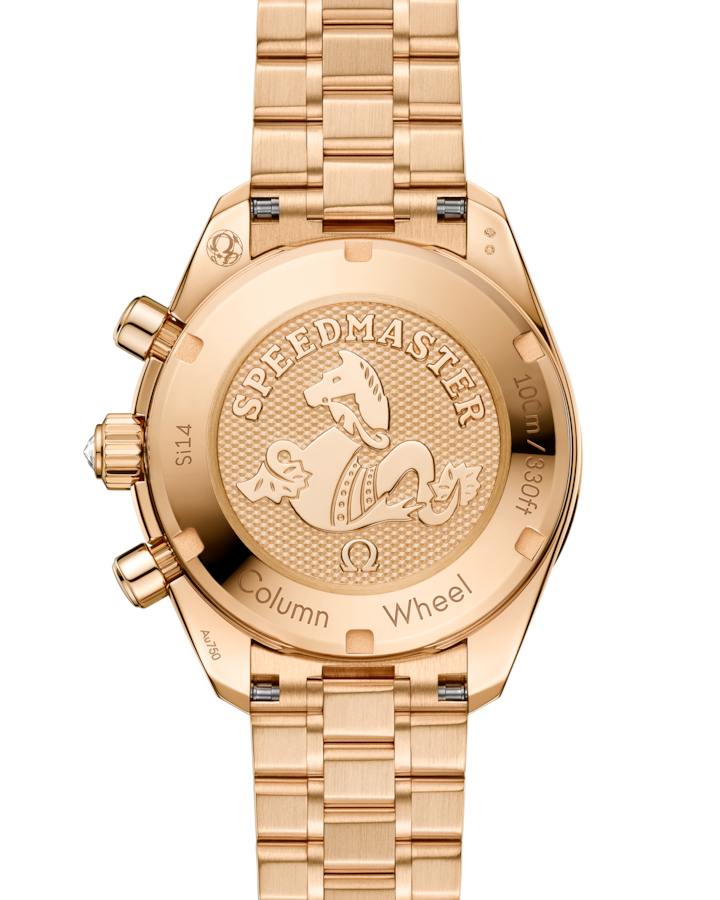 A- Speedmaster 38 38 mm, Moonshine™ gold on Moonshine™ gold