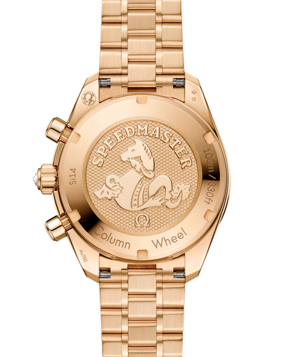 A- Speedmaster 38 38 mm, Moonshine™ gold on Moonshine™ gold