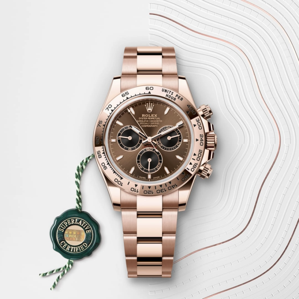 A- Rolex Cosmograph Daytona Oyster, 40 mm, Everose gold