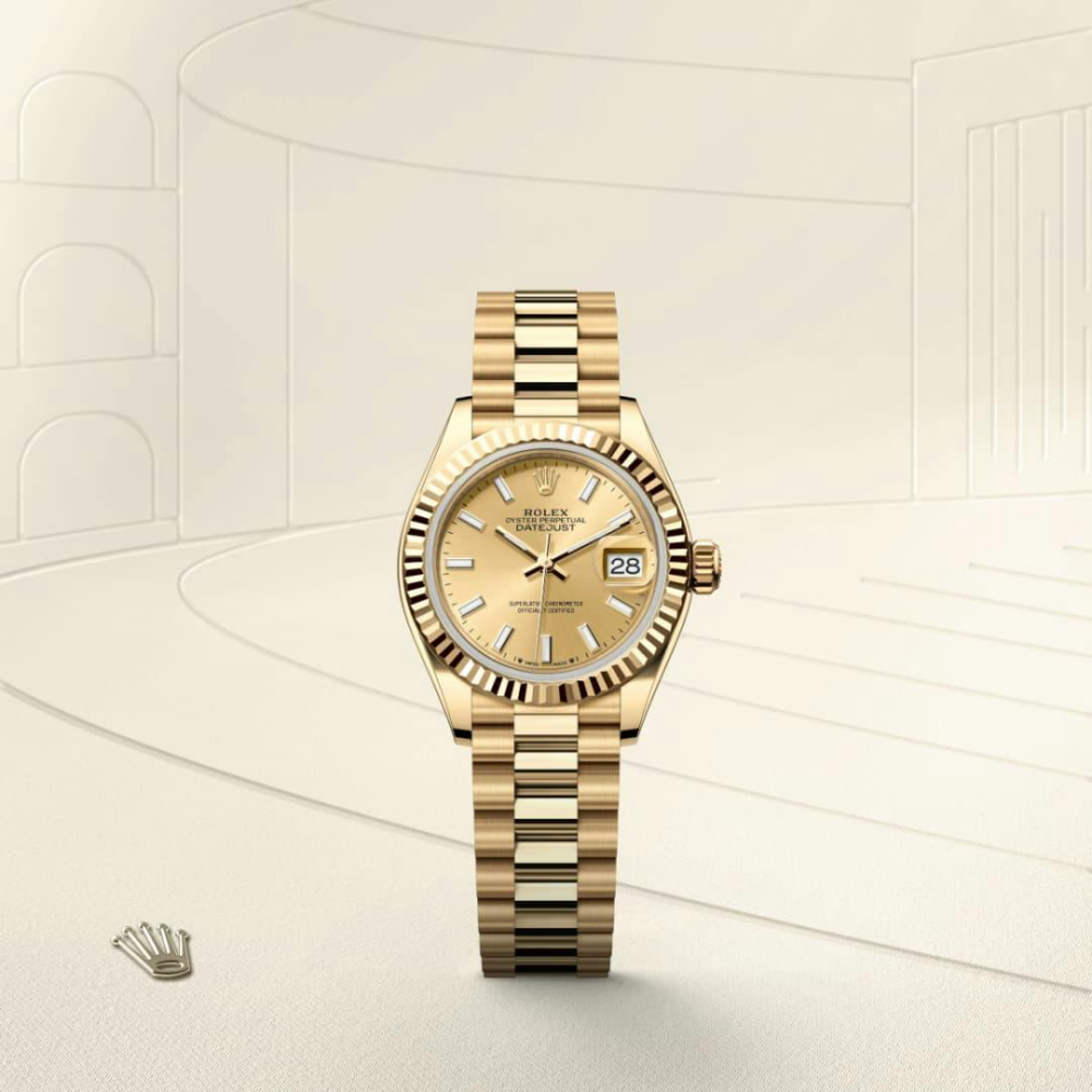 Rolex Lady-Datejust Oyster, 28 mm, yellow gold