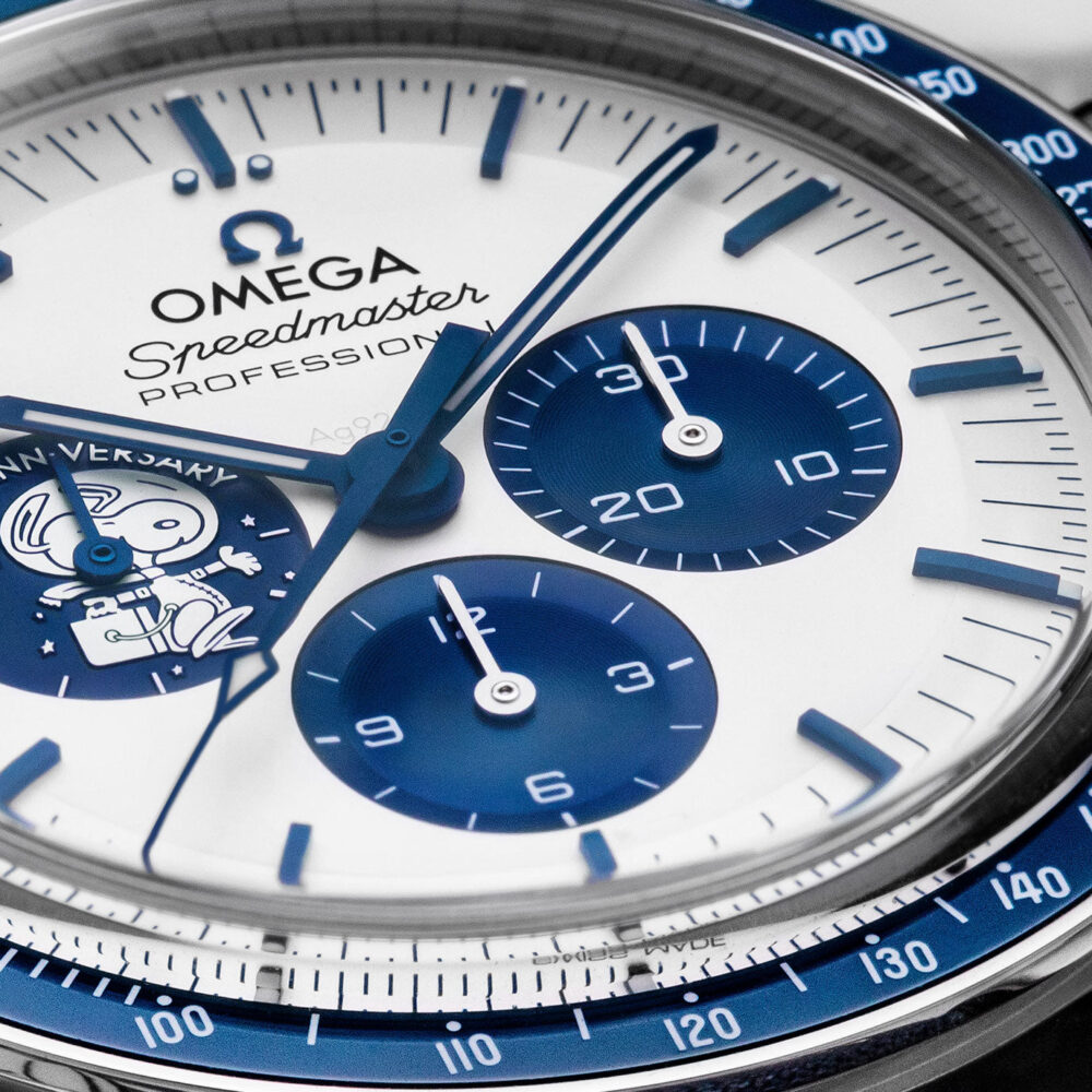 A- Speedmaster Anniversary Series 42 mm, steel on coated nylon fabric strap