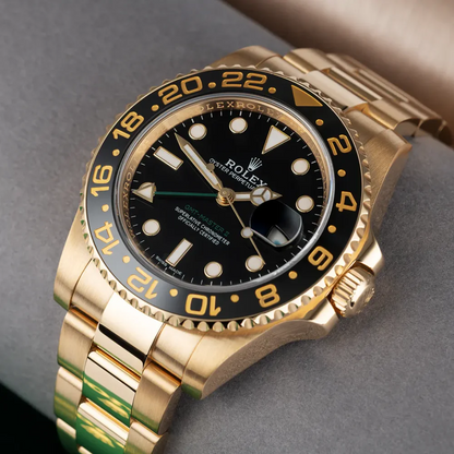 Rolex GMT-Master II “Root Beer” Yellow Gold Black Dial