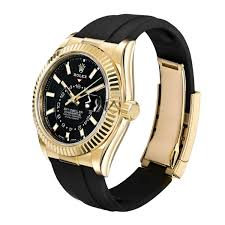 Rolex Sky-Dweller Oysterflex, 18K Yellow Gold, Black Index Dial 42 mm