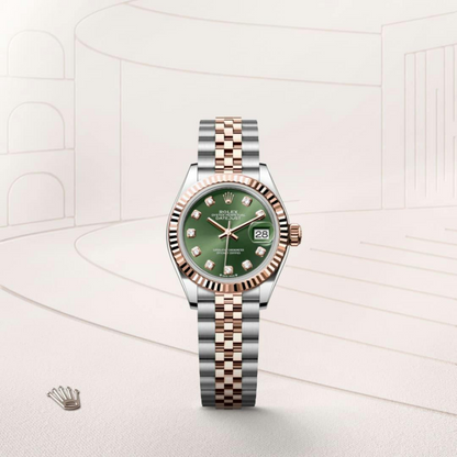 Rolex Lady-Datejust Oyster, 28 mm, Oystersteel and Everose gold