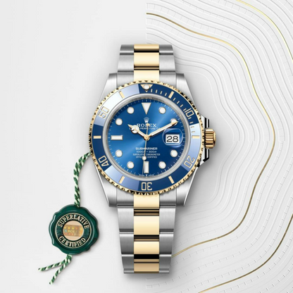 B- Rolex Submariner Date Oyster, 41 mm, Oystersteel and yellow gold
