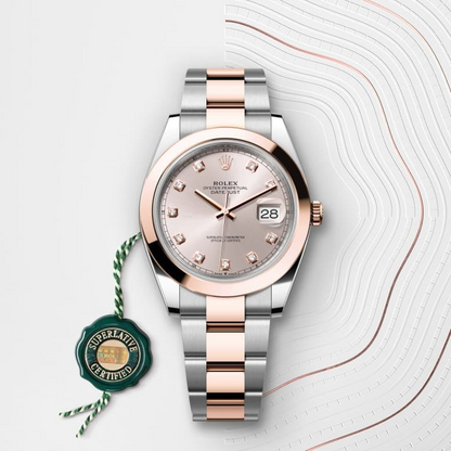 Rolex Datejust 41 Oyster, 41 mm, Oystersteel and Everose gold