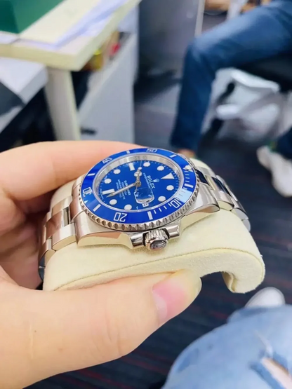B- Rolex Submariner Blue Disc Watch 40MM