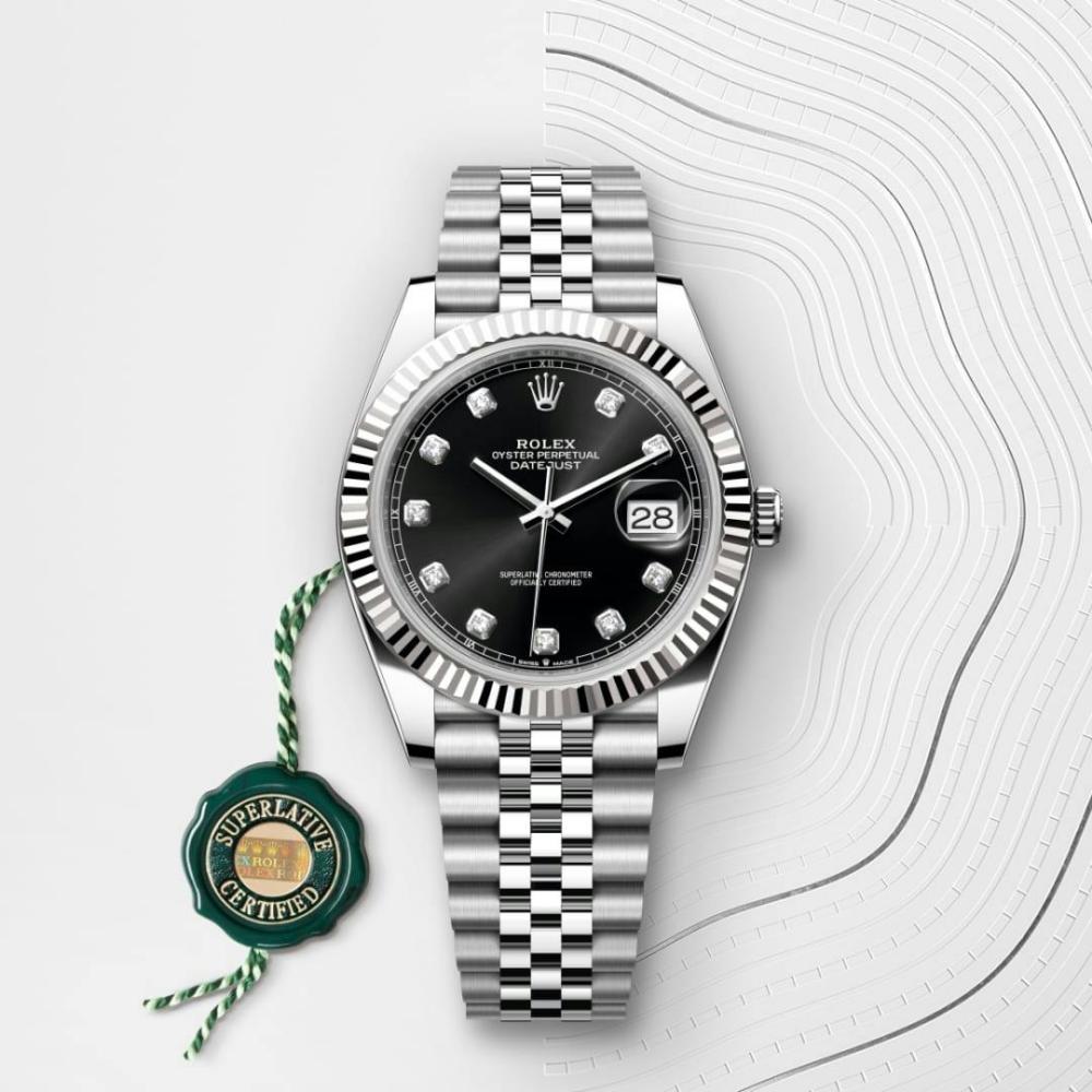 Rolex Datejust 41 Oyster, 41 mm, Oystersteel and white gold