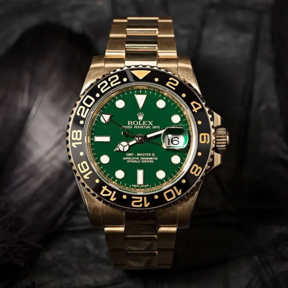Rolex GMT-Master II “Green Dial” Yellow Gold
