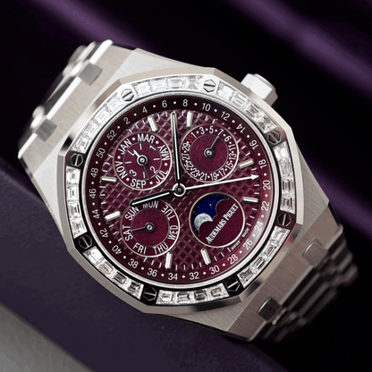 A- Royal Oak Perpetual Calendar Red diamonds