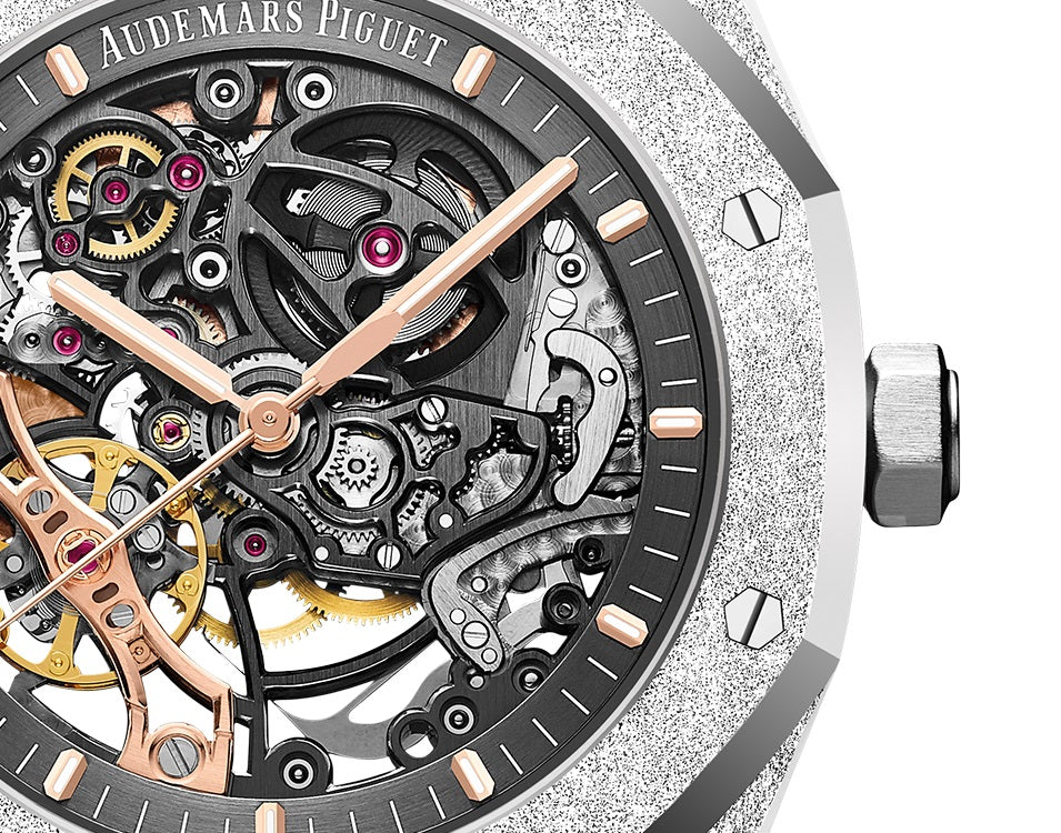 Royal Oak Frosted Gold Double Balance Wheel Openworked