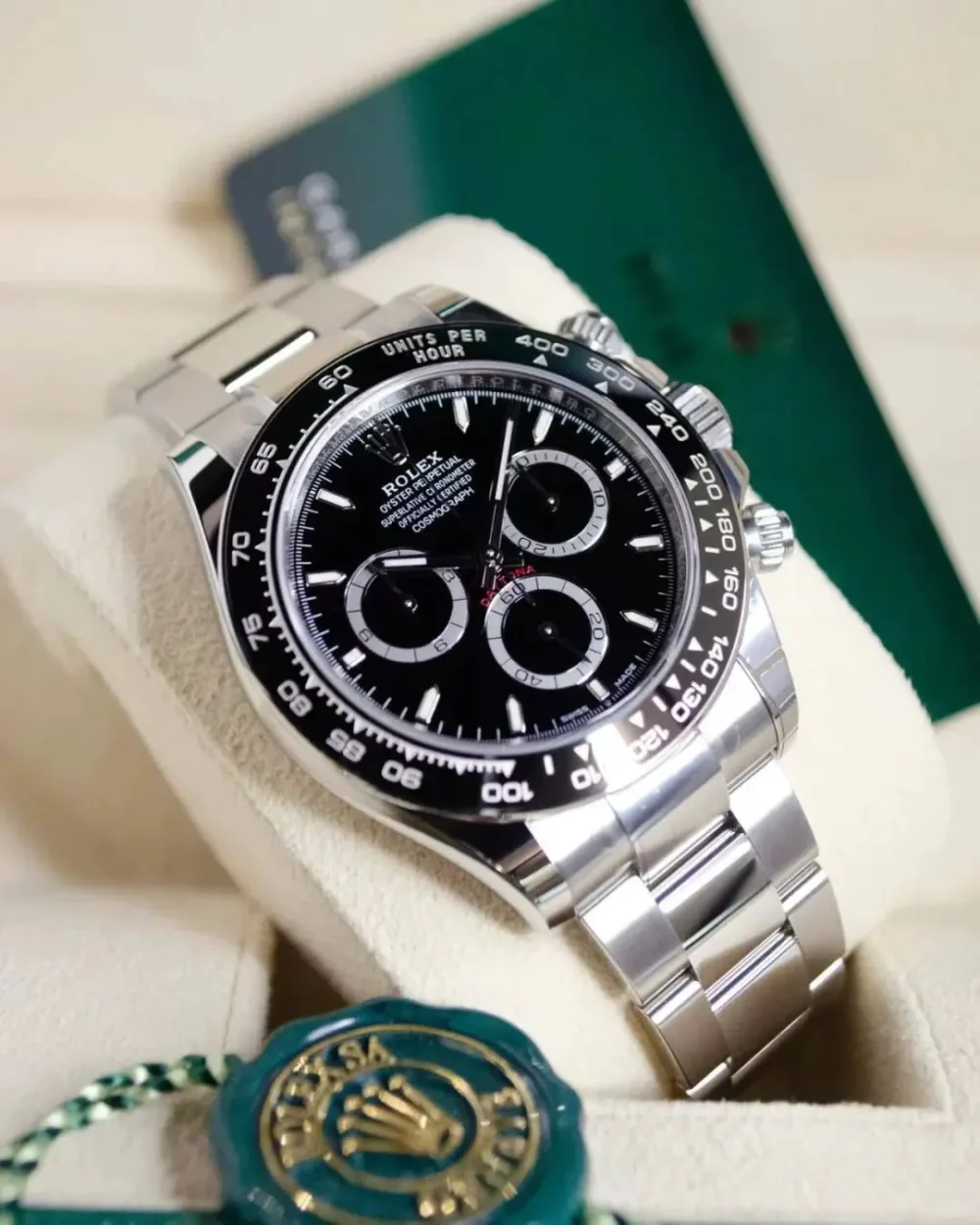 C – Rolex Cosmograph Daytona Stainless Steel Black Dial with Ceramic Bezel