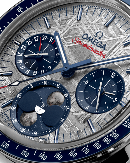 Speedmaster Moonphase 43 mm, steel on steel
