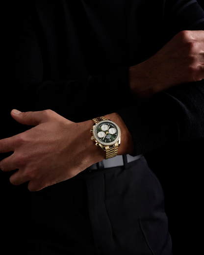 A- Speedmaster 38 38 mm, Moonshine™ gold on Moonshine™ gold