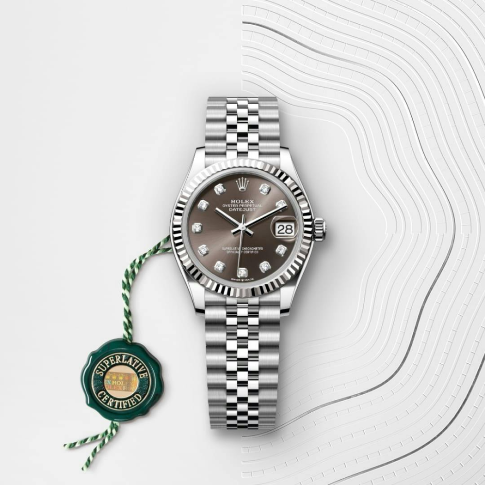 Rolex Datejust 31 Oyster, 31 mm, Oystersteel and white gold