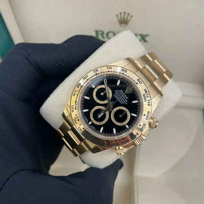 Rolex Cosmograph Daytona Yellow Gold Black Dial
