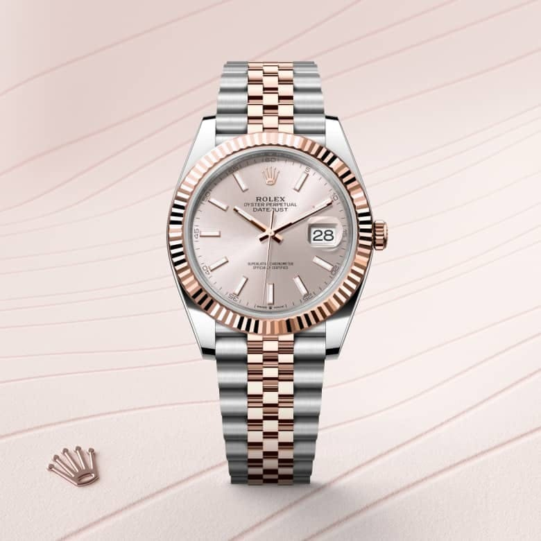 Rolex Datejust 41 Oyster, 41 mm, Oystersteel and Everose gold