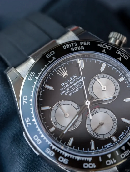 Rolex Cosmograph Daytona White Gold Steel Grey Dial with Oysterflex Bracelet