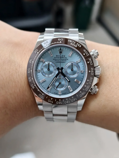 Rolex Cosmograph Daytona 40mm Platinum Ice-Blue Dial m116506-0002