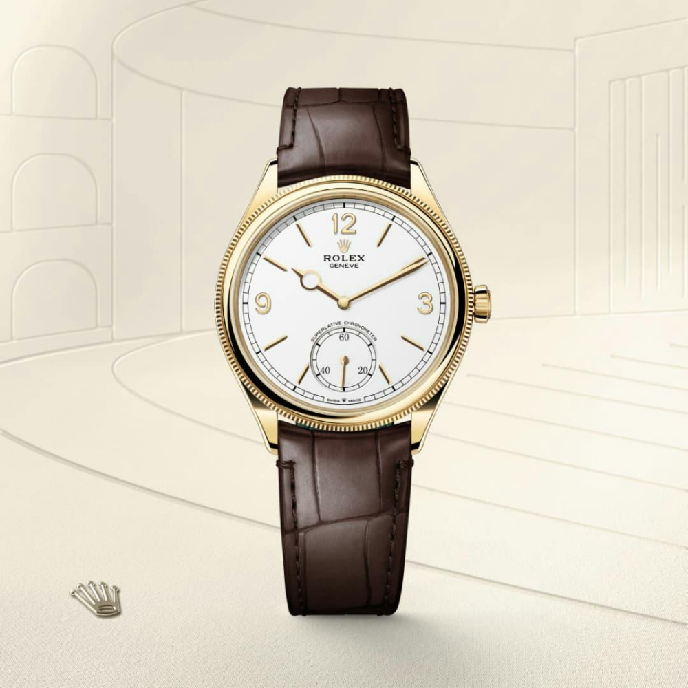 Rolex 1908 39 mm, 18 kt yellow gold, polished finish