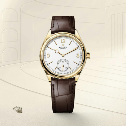 Rolex 1908 39 mm, 18 kt yellow gold, polished finish