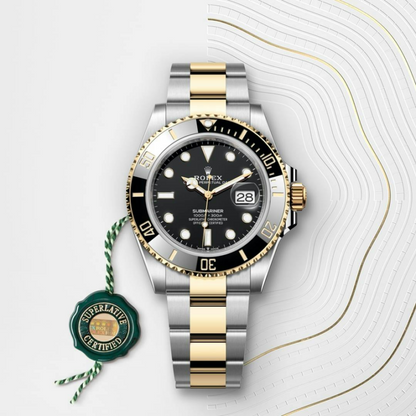 B- Rolex Submariner Date Oyster, 41 mm, Oystersteel and yellow gold
