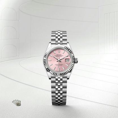 Rolex Lady-Datejust Oyster, 28 mm, Oystersteel and white gold