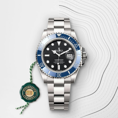 A- Rolex Submariner Date Oyster, 41 mm, white gold