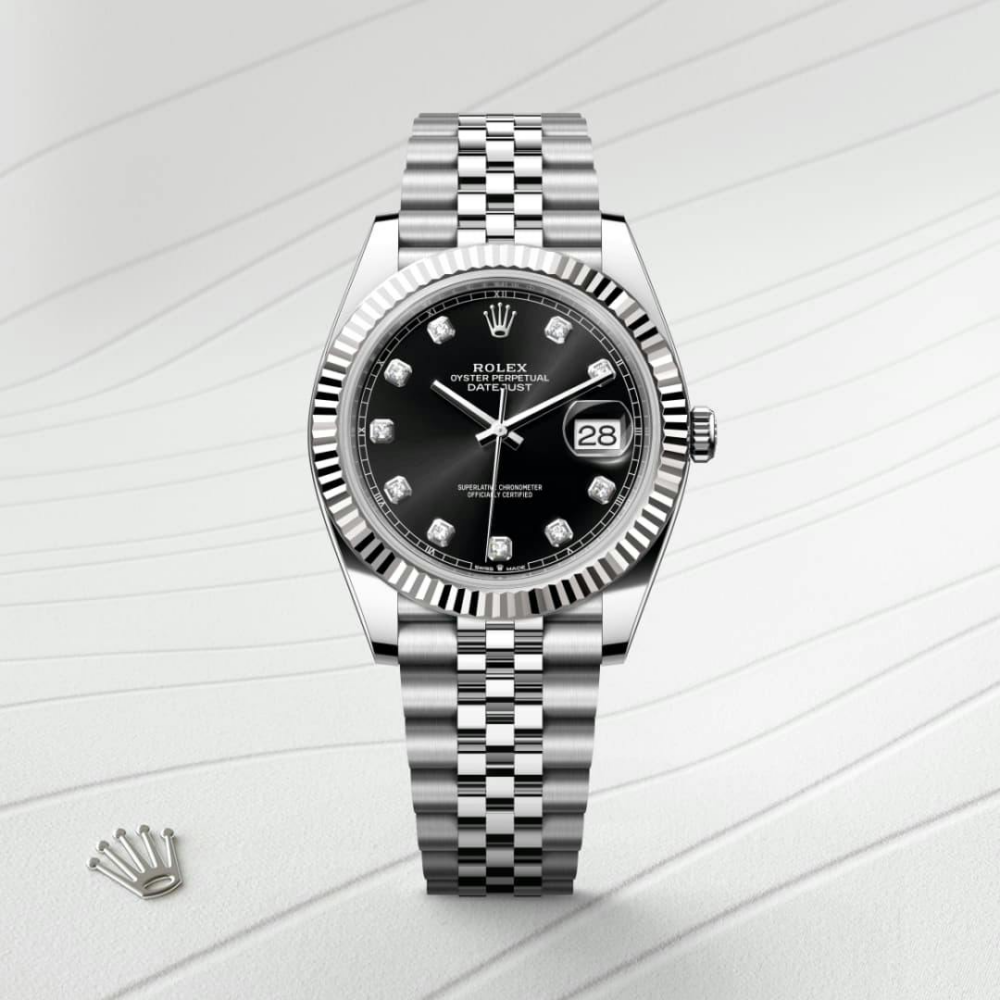 Rolex Datejust 41 Oyster, 41 mm, Oystersteel and white gold
