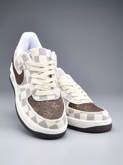 Louis Vuitton x Off-White x Nike AF1 Damier Heat Check (Custom)