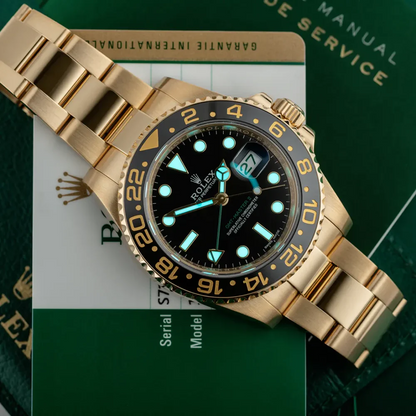 Rolex GMT-Master II “Root Beer” Yellow Gold Black Dial