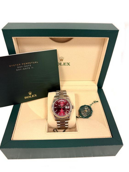 Rolex Day-Date 36mm Factory Cherry Red Dial