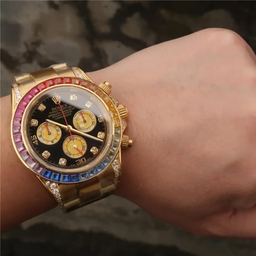 Rolex Cosmograph Daytona Rainbow Everose Gold Black Dial
