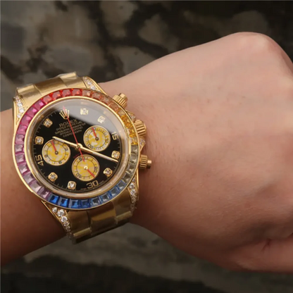 Rolex Cosmograph Daytona Rainbow Everose Gold Black Dial