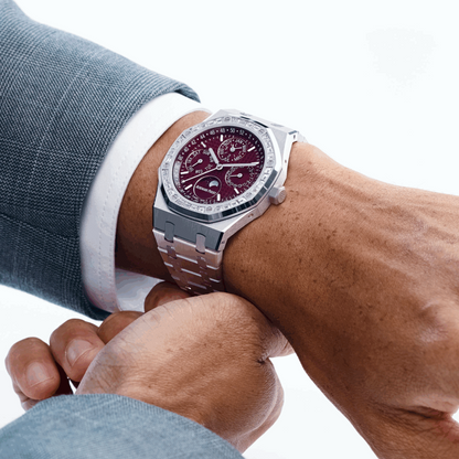 A- Royal Oak Perpetual Calendar Red diamonds