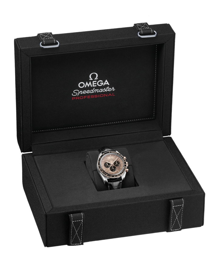 Speedmaster Moonwatch Professional 42 mm, steel ‑ Sedna™ gold on alligator