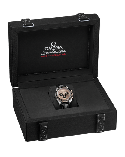 Speedmaster Moonwatch Professional 42 mm, steel ‑ Sedna™ gold on alligator