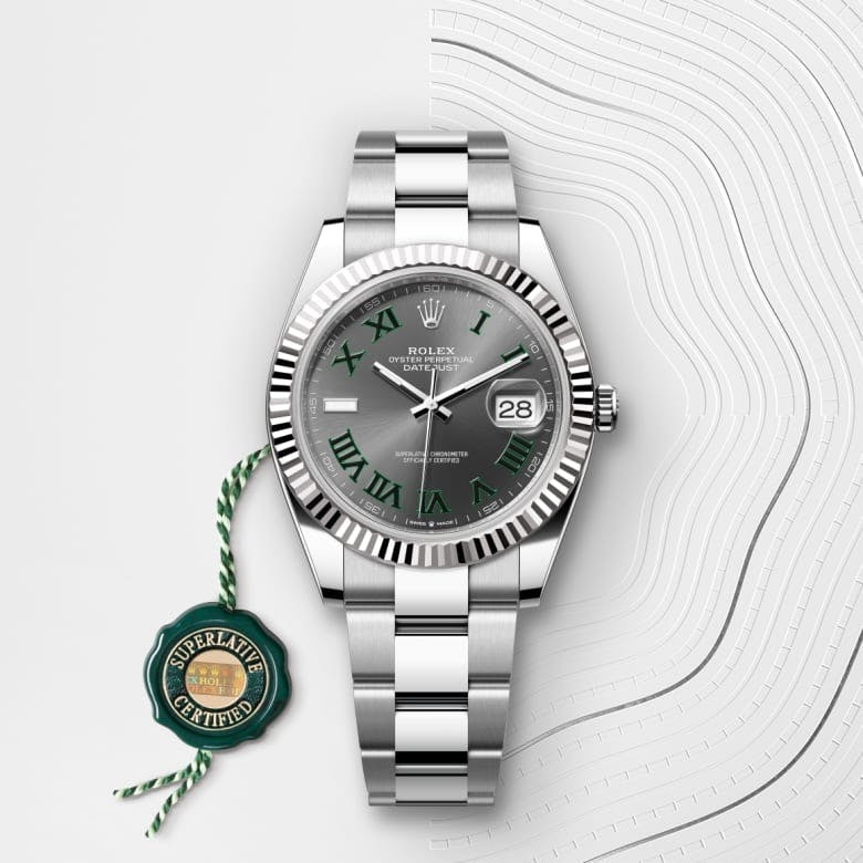 Rolex Datejust 41 Oyster, 41 mm, Oystersteel and white gold
