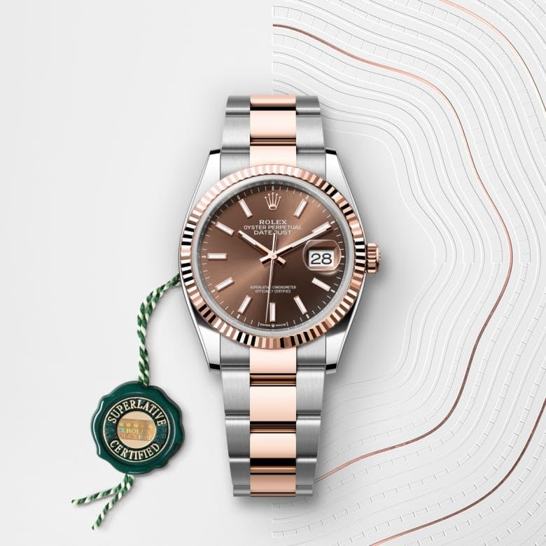 Rolex Datejust 36 Oyster, 36 mm, Oystersteel and Everose gold