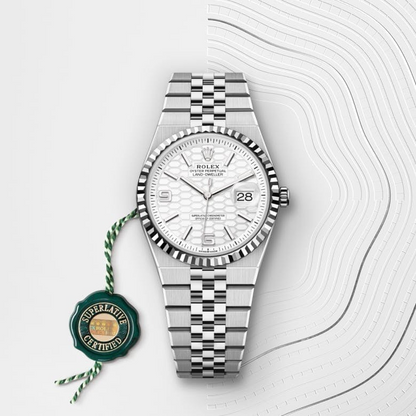 Rolex Land-Dweller 36 Oyster, 36 mm, Oystersteel and white gold