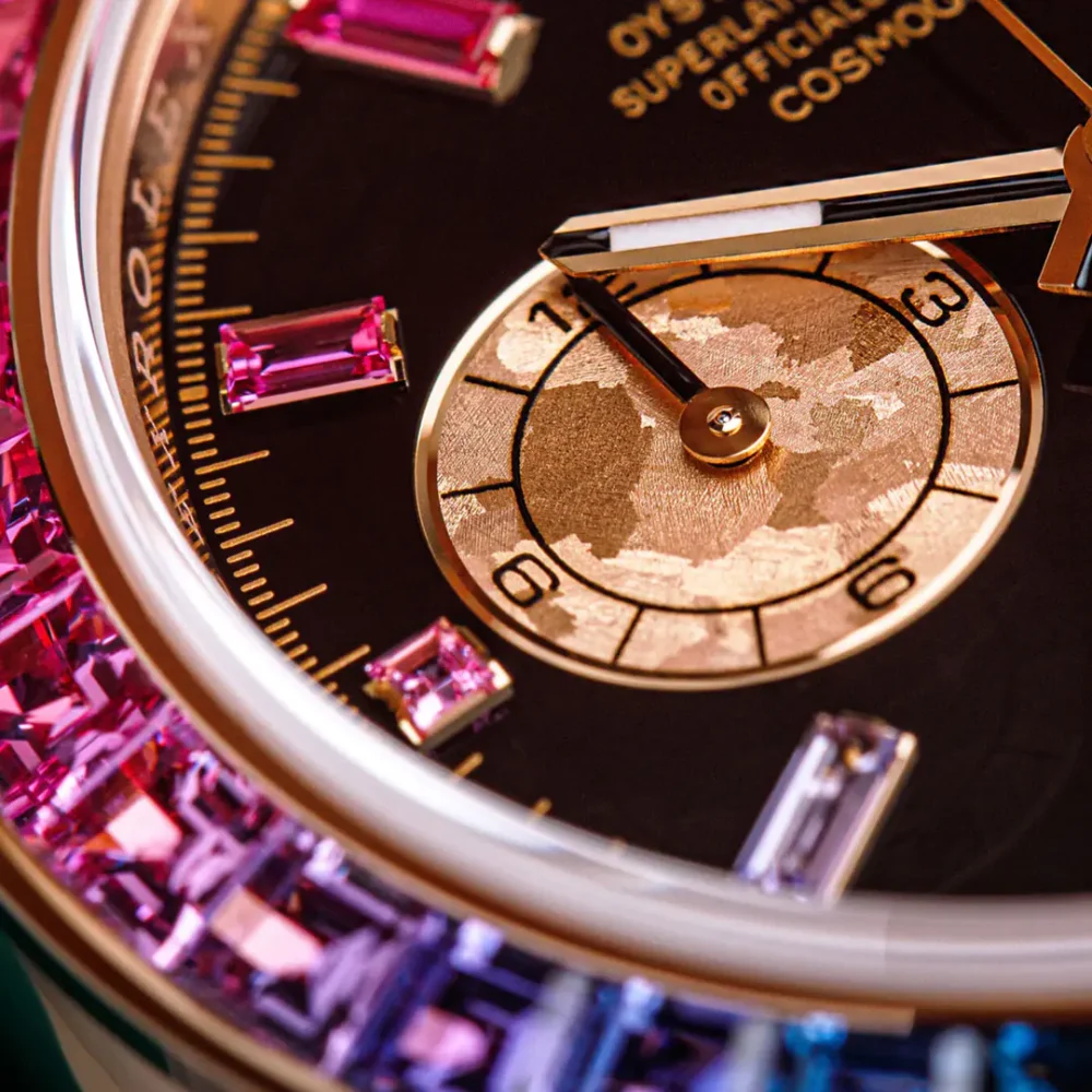 Rolex Cosmograph Daytona Rainbow Yellow Gold Black Dial