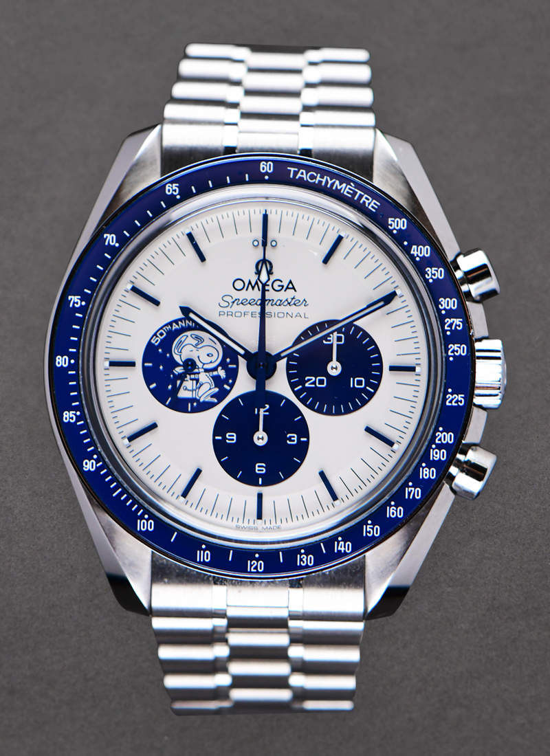 B- Speedmaster Anniversary Series 42 mm, steel on coated nylon fabric strap