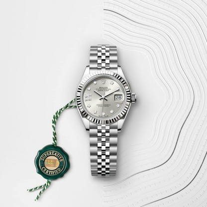 Rolex Lady-Datejust Oyster, 28 mm, Oystersteel and white gold