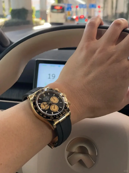 Rolex Cosmograph Daytona Yellow Gold Black Dial with Diamond Hour Markers